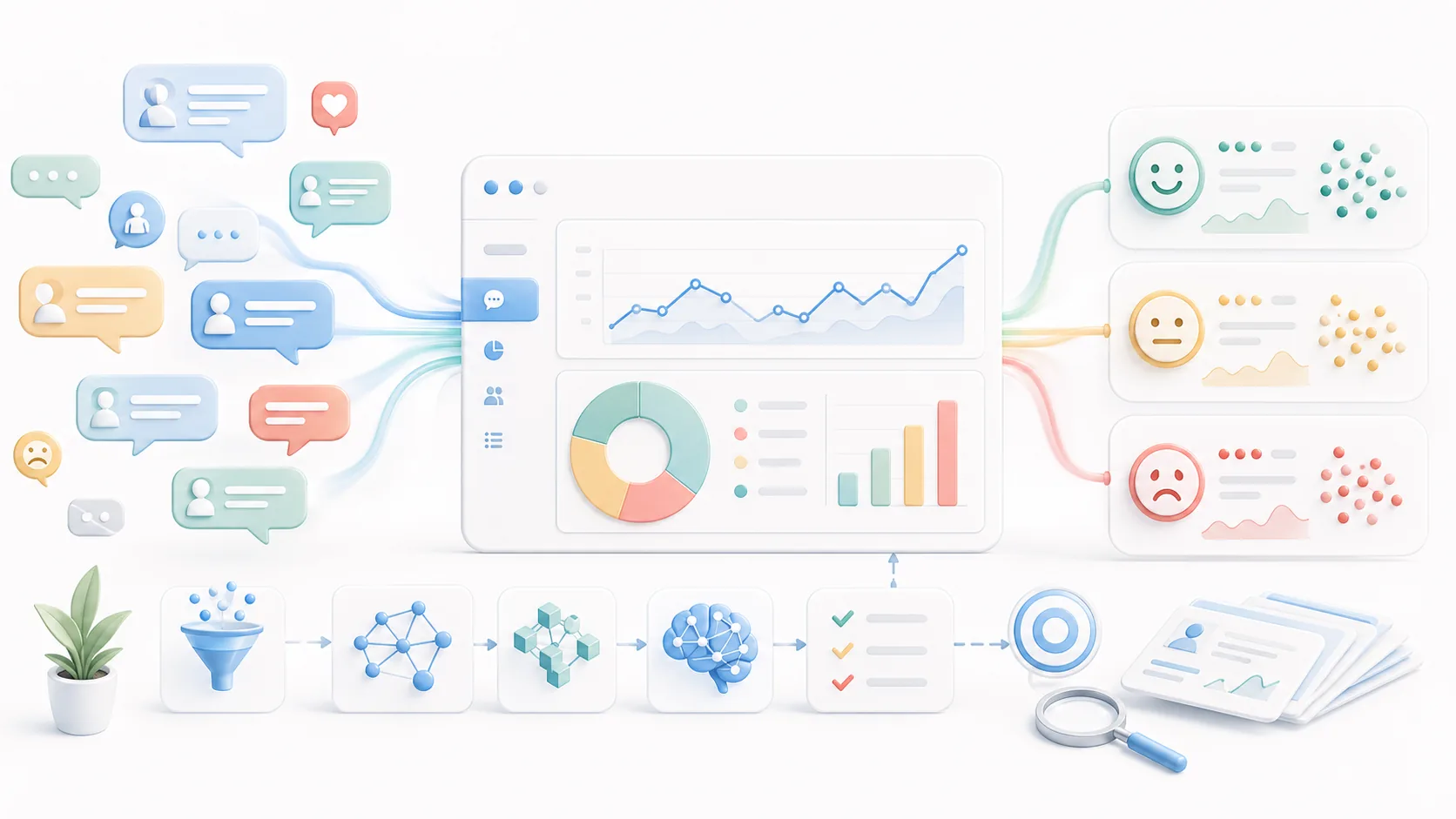 What is Sentiment Analysis? A Complete Guide資訊圖表配圖，呈現AI 知識中心的重點概念
