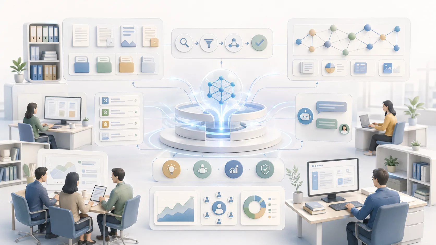 Enterprise Knowledge Base Case Study — RAGi AI Knowledge Platform資訊圖表配圖，呈現成功案例的重點概念