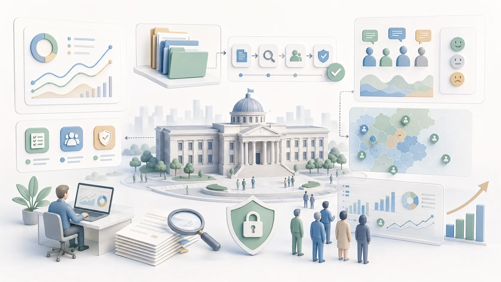 Government AI Adoption — Procurement of Sentiment Analysis System資訊圖表配圖，呈現成功案例的重點概念