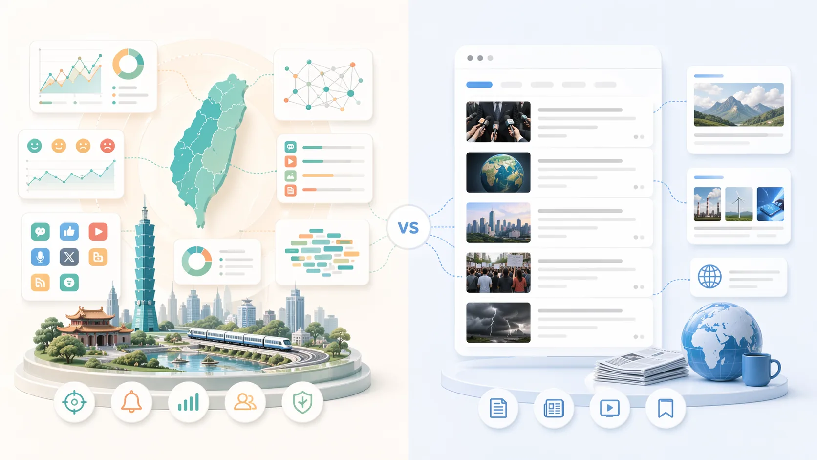 InfoMiner vs Google News — Enterprise Media Monitoring Compared資訊圖表配圖，呈現產品比較的重點概念