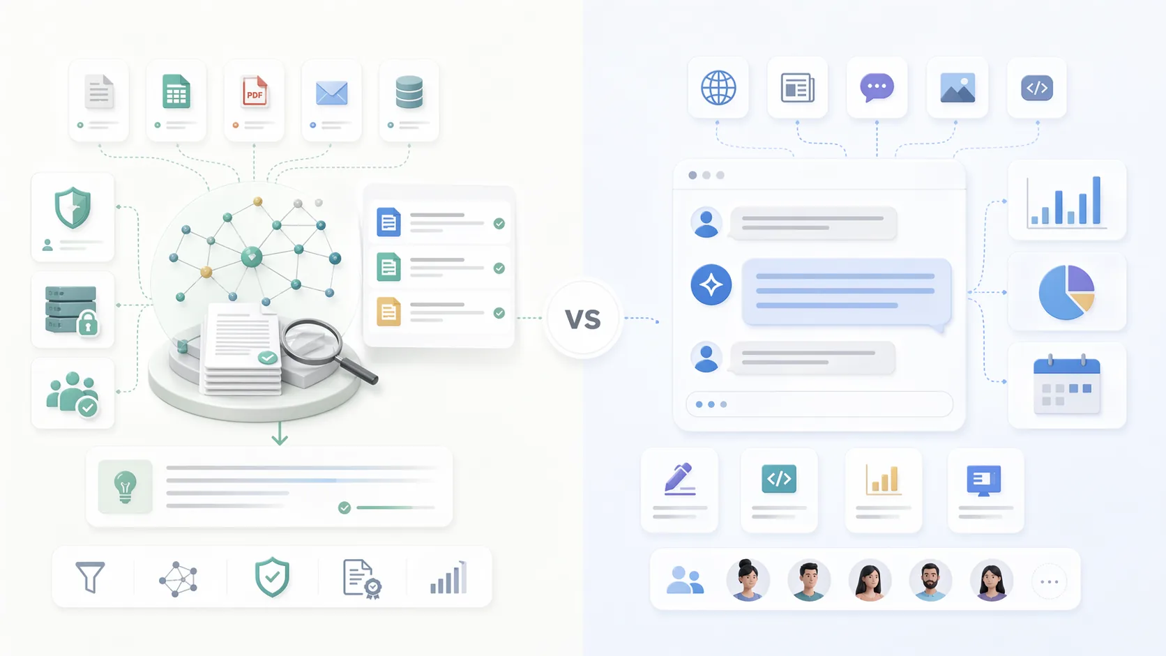 RAGi vs ChatGPT Enterprise — Enterprise AI Platform Comparison資訊圖表配圖，呈現產品比較的重點概念