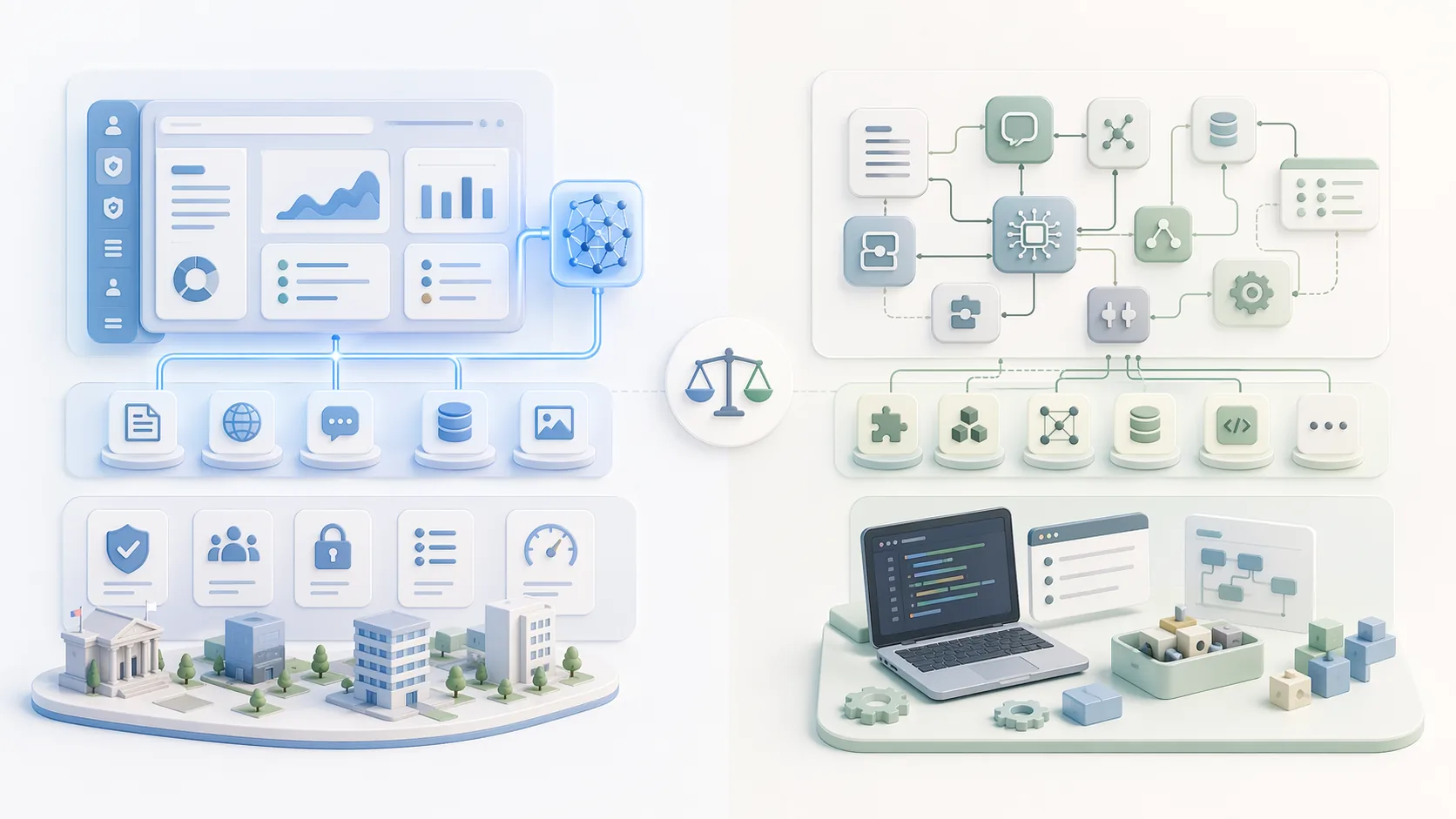 RAGi vs LangChain — Enterprise RAG Framework Comparison資訊圖表配圖，呈現產品比較的重點概念