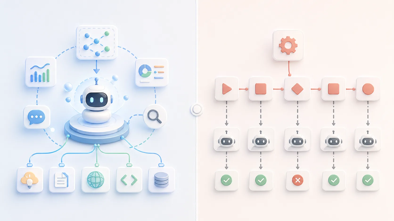 AI Agent vs RPA: Complete Comparison & Enterprise Selection Guide資訊圖表配圖，呈現AI 知識中心的重點概念