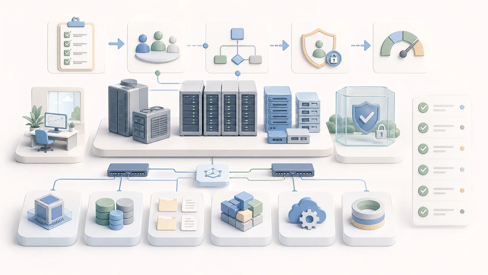 On-Premise AI Deployment Guide: Planning and Implementing Enterprise AI Infrastructure資訊圖表配圖，呈現AI 知識中心的重點概念