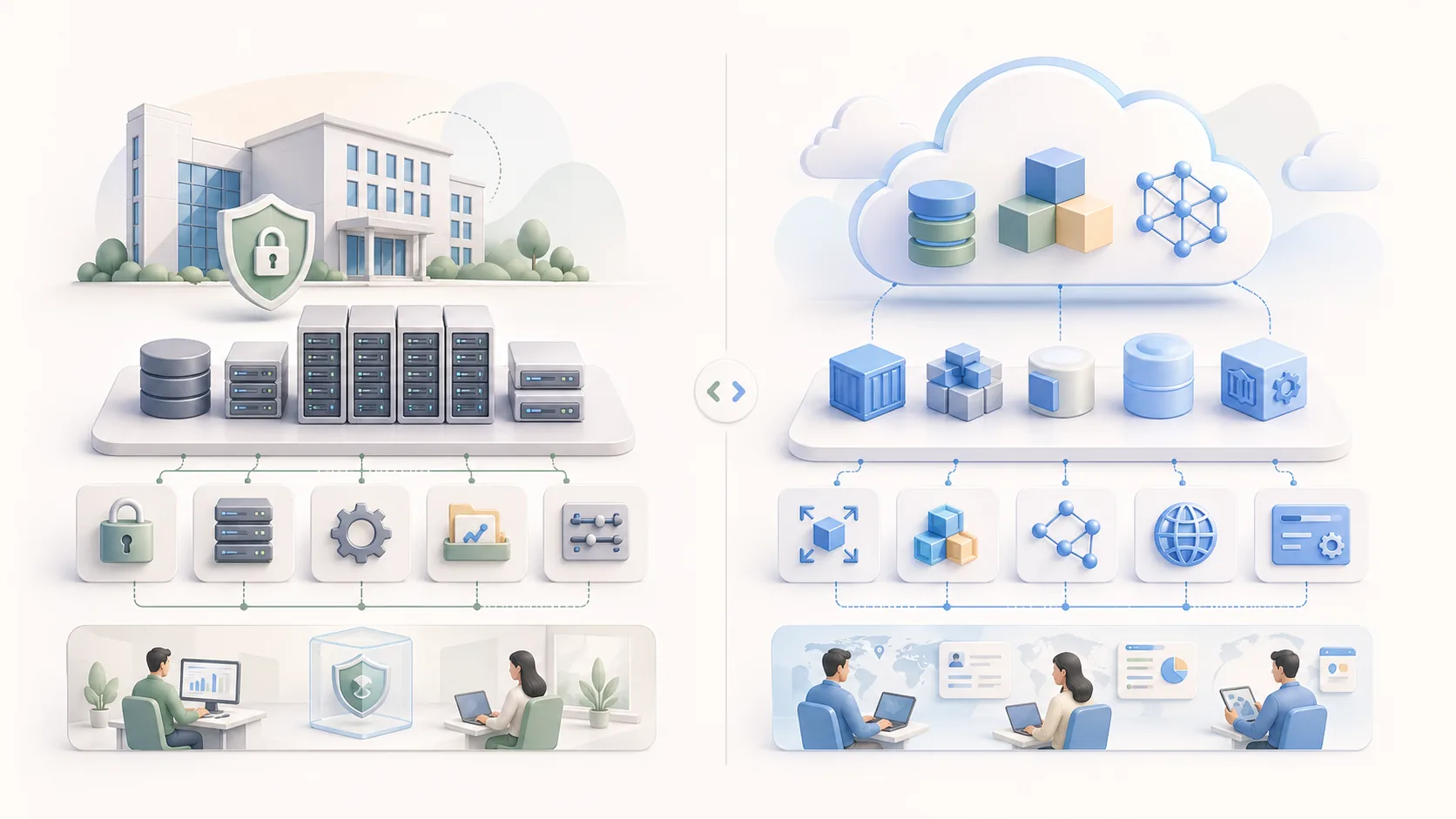 On-Premise AI vs Cloud AI: QubicX vs Cloud TCO Complete Analysis資訊圖表配圖，呈現AI 知識中心的重點概念