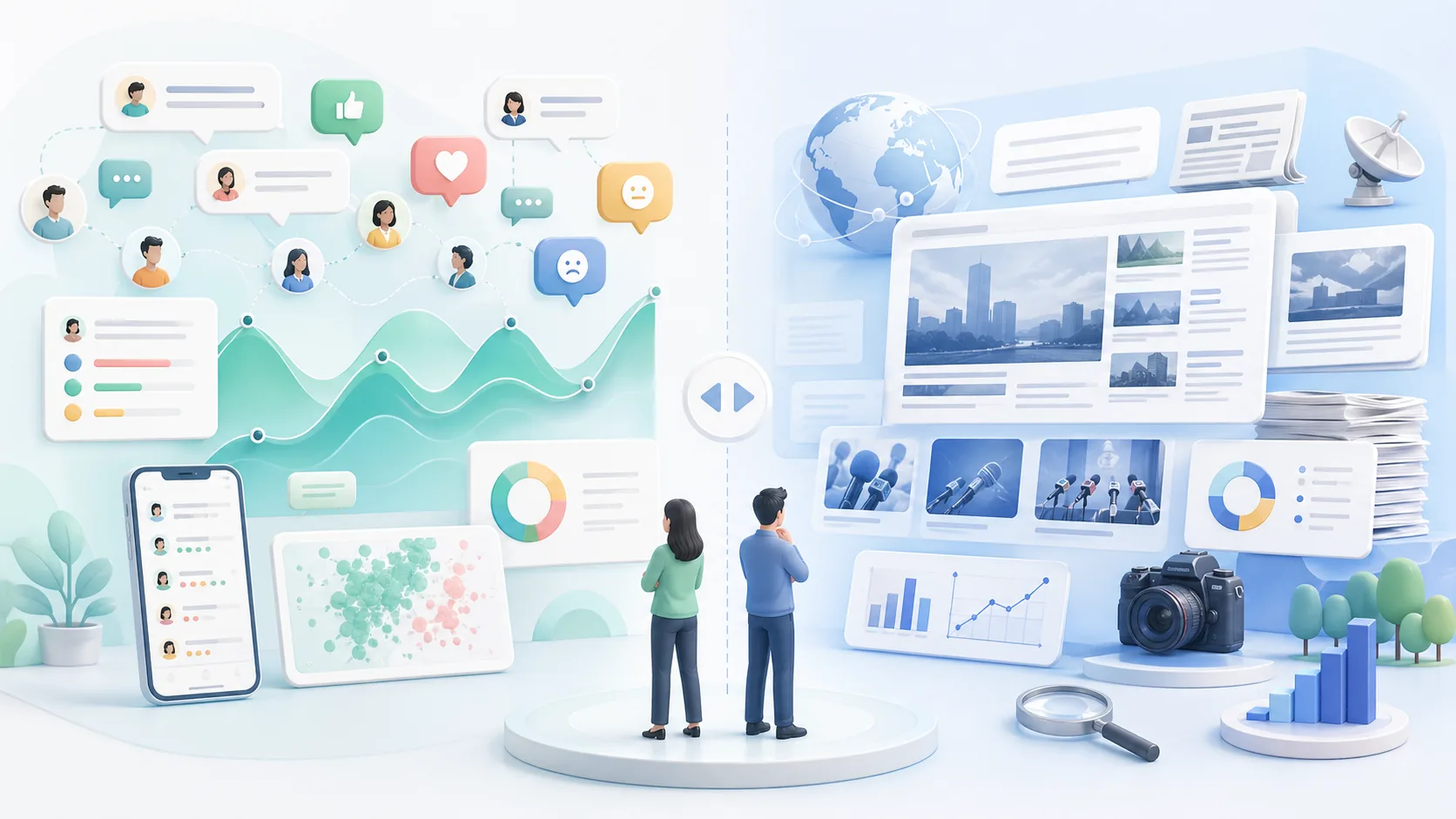 Sentiment Monitoring vs Media Monitoring: Key Differences, Feature Comparison & Enterprise Selection Guide資訊圖表配圖，呈現AI 知識中心的重點概念