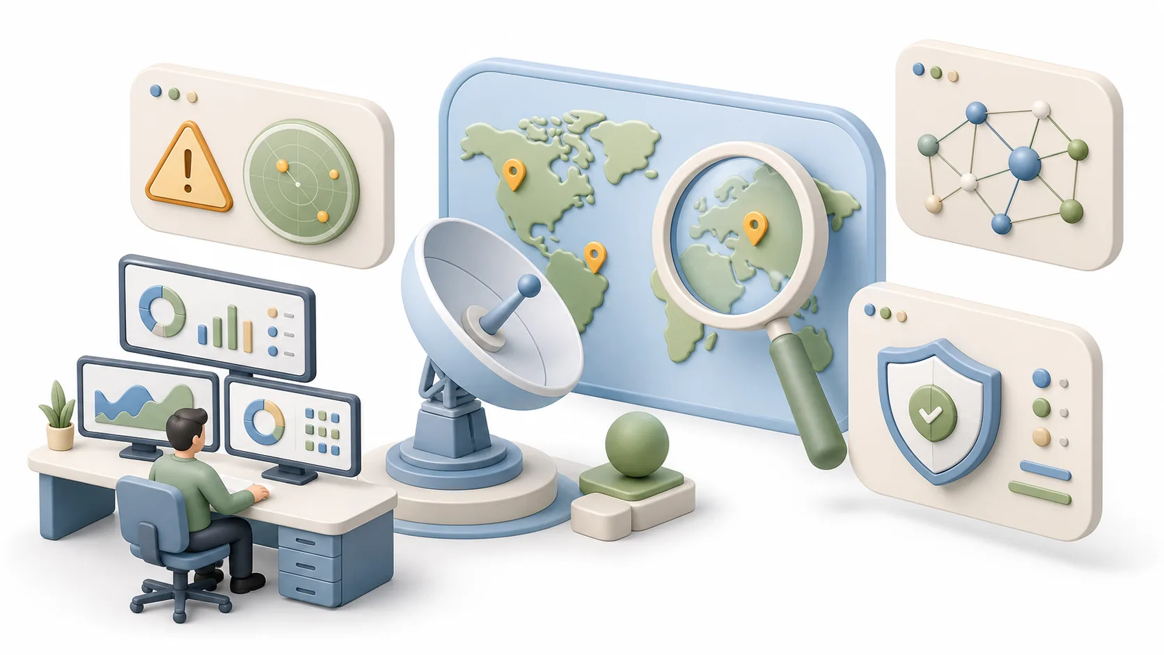 What is Threat Intelligence? A Complete Enterprise Guide資訊圖表配圖，呈現AI 知識中心的重點概念