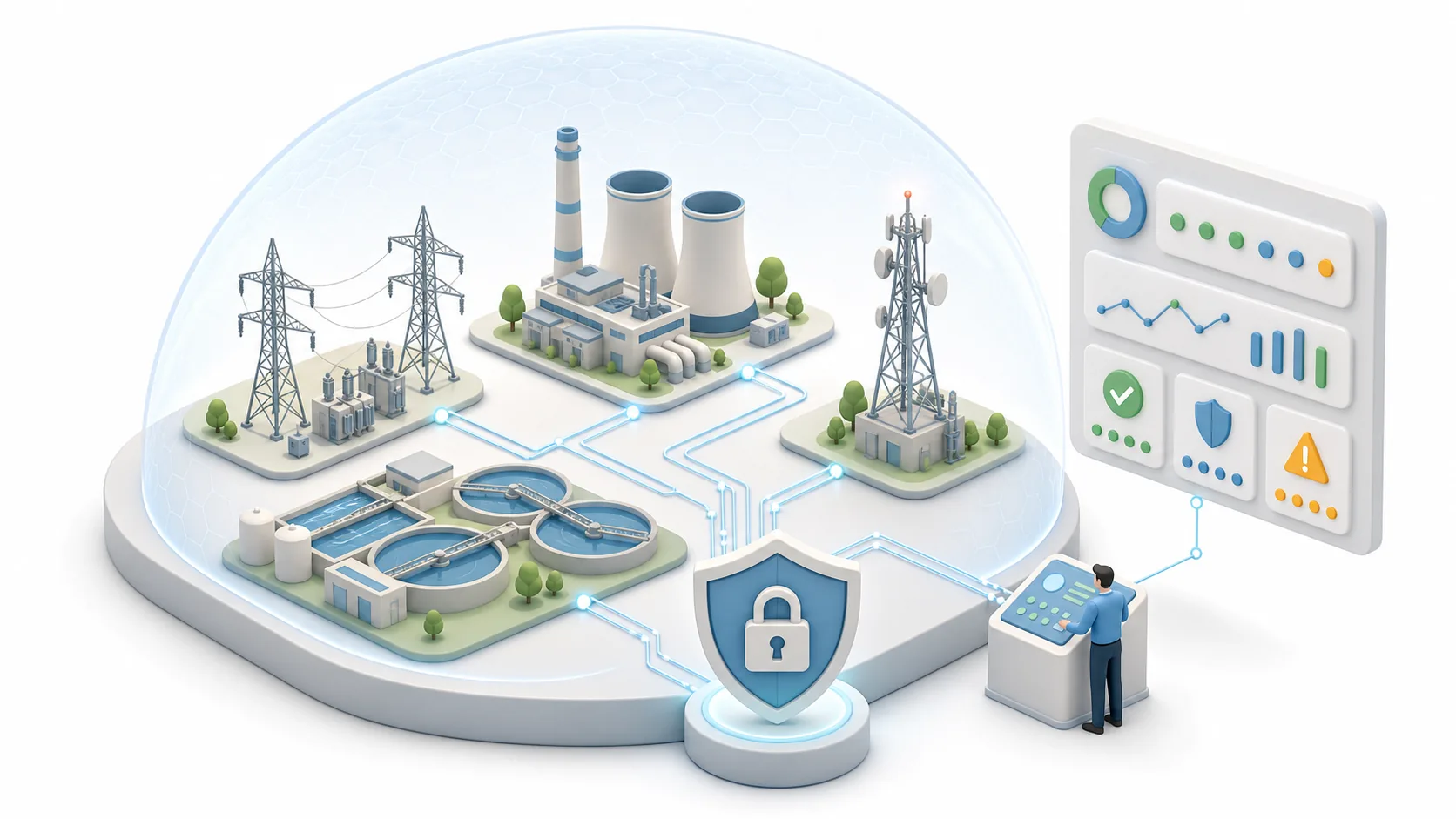 Defense & Critical Infrastructure Intelligence Solutions資訊圖表配圖，呈現產業解決方案的重點概念